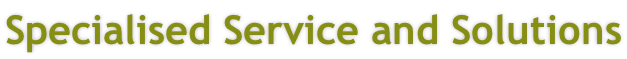 Specialised Service and Solutions