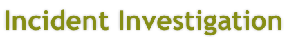 Incident Investigation